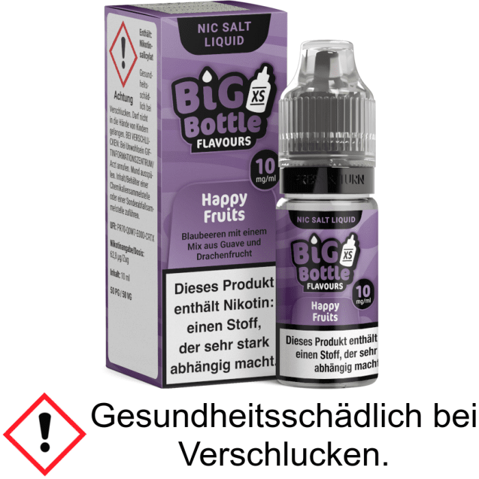 Big Bottle - Happy Fruits - Nikotinsalz Liquid 10 mg/ml