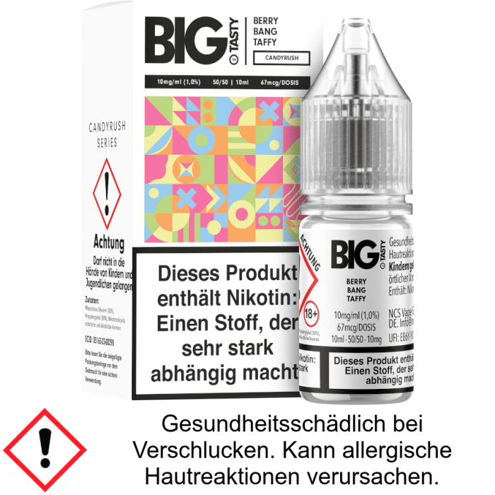 Big Tasty - Candyrush Series - Berry Bang Taffy - Nikotinsalz Liquid 10 mg/ml