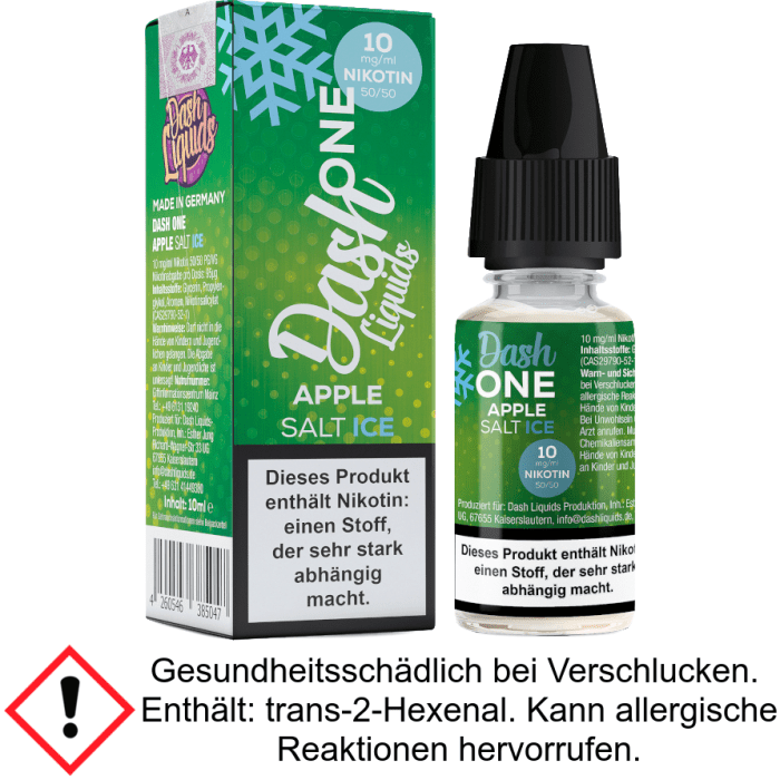 Dash Liquids - One - Apple Ice - Nikotinsalz Liquid 10 mg/ml