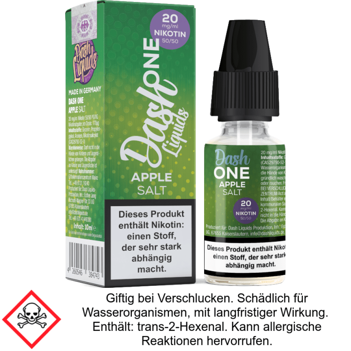 Dash Liquids - One - Apple - Nikotinsalz Liquid 20 mg/ml