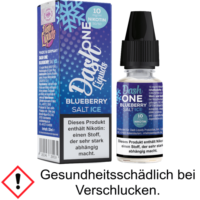 Dash Liquids - One - Blueberry Ice - Nikotinsalz Liquid 10 mg/ml