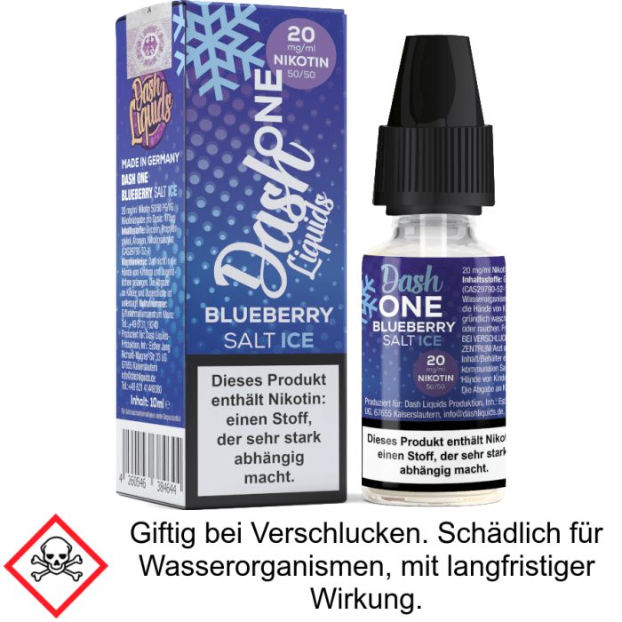 Dash Liquids - One - Blueberry Ice - Nikotinsalz Liquid 20 mg/ml