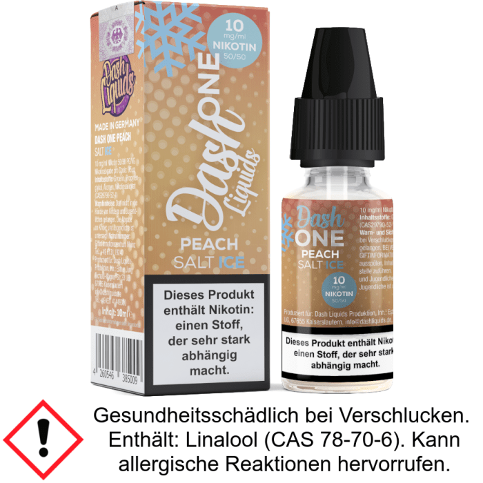 Dash Liquids - One - Peach Ice - Nikotinsalz Liquid 10 mg/ml