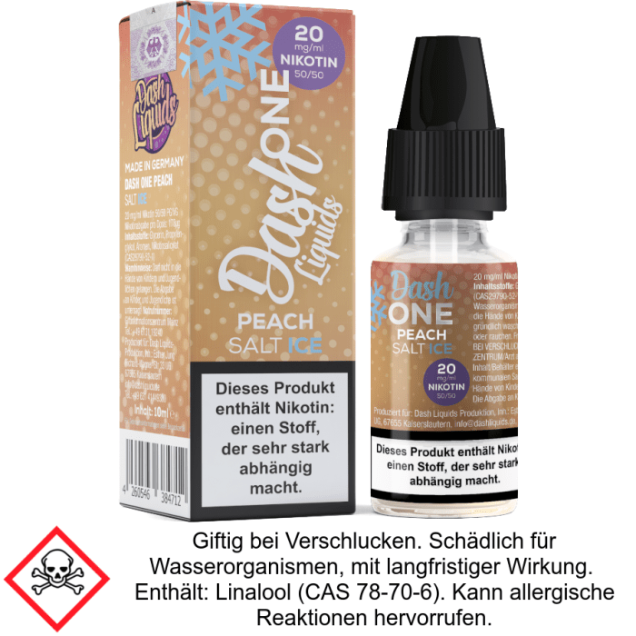 Dash Liquids - One - Peach Ice - Nikotinsalz Liquid 20 mg/ml