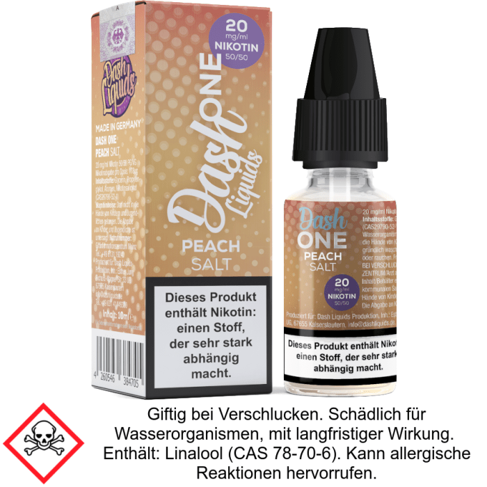 Dash Liquids - One - Peach - Nikotinsalz Liquid 20 mg/ml