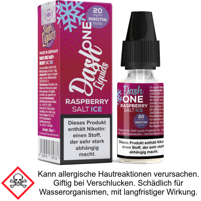 Dash Liquids - One - Raspberry Ice - Nikotinsalz Liquid 20 mg/ml