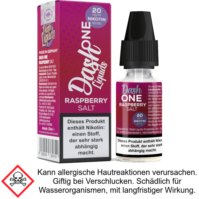 Dash Liquids - One - Raspberry - Nikotinsalz Liquid 20 mg/ml