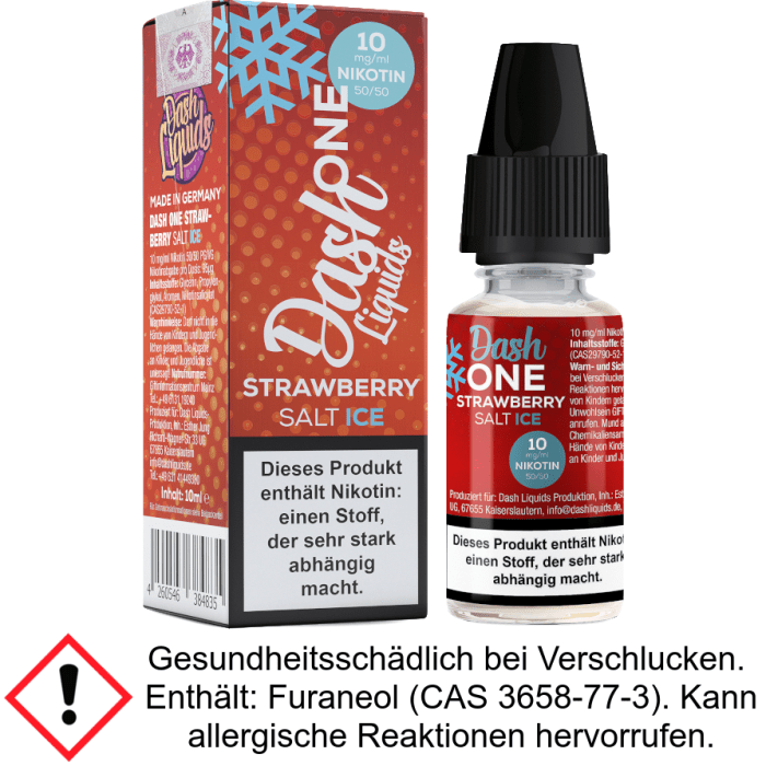Dash Liquids - One - Strawberry Ice - Nikotinsalz Liquid 10 mg/ml