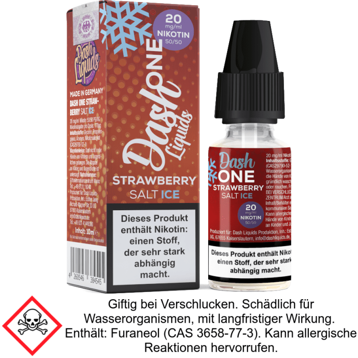 Dash Liquids - One - Strawberry Ice - Nikotinsalz Liquid 20 mg/ml