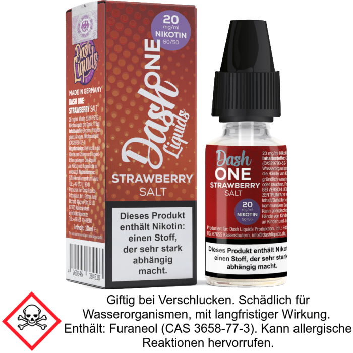 Dash Liquids - One - Strawberry - Nikotinsalz Liquid 20 mg/ml