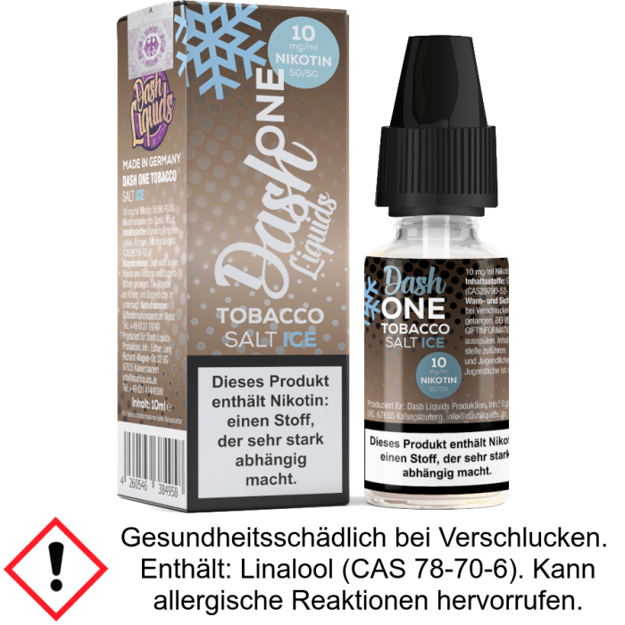 Dash Liquids - One - Tobacco Ice - Nikotinsalz Liquid 10 mg/ml