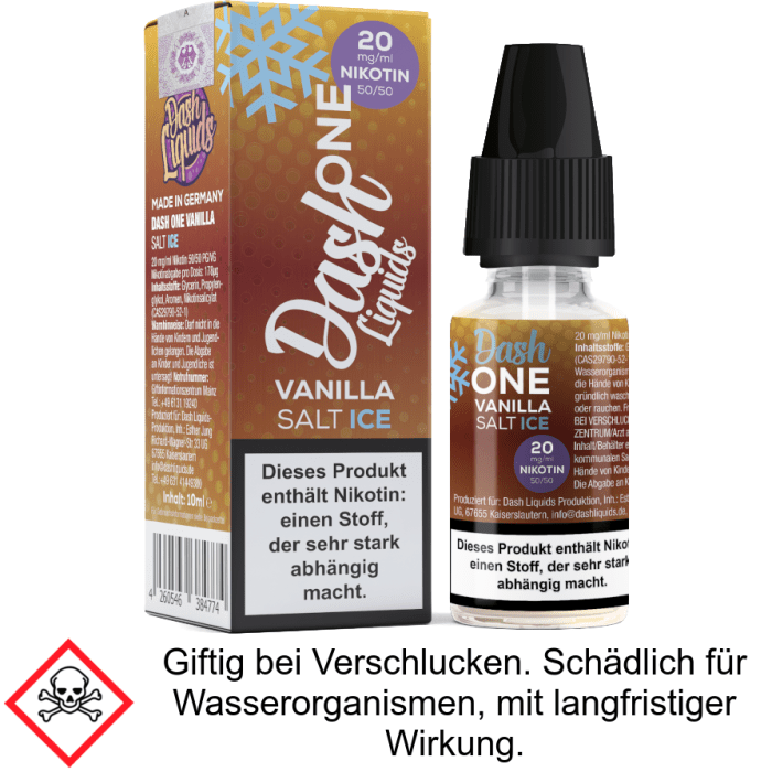 Dash Liquids - One - Vanilla Ice - Nikotinsalz Liquid 20 mg/ml