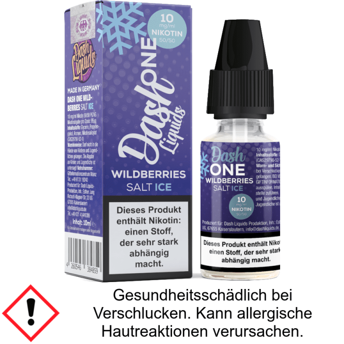 Dash Liquids - One - Wildberries Ice - Nikotinsalz Liquid 10 mg/ml
