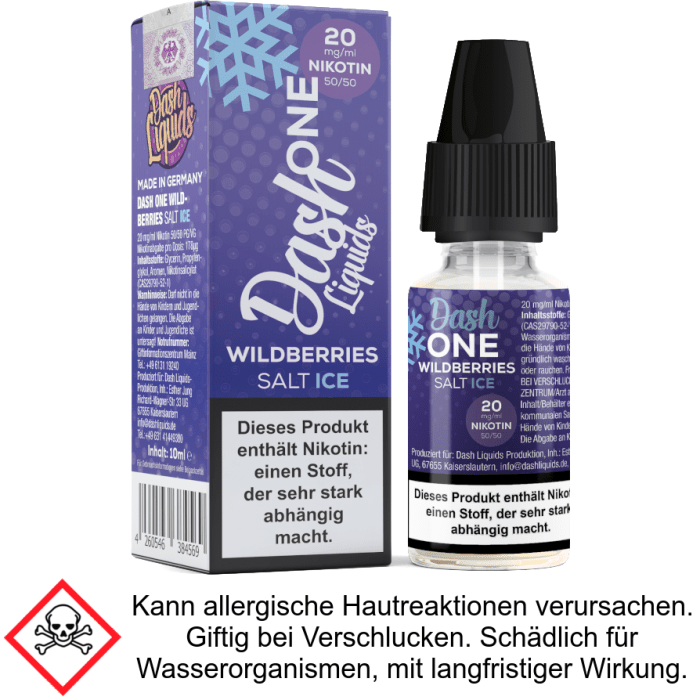 Dash Liquids - One - Wildberries Ice - Nikotinsalz Liquid 20 mg/ml
