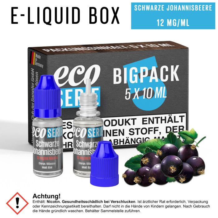 ECO-Liquid - Schwarze Johannisbeere - (5x10ml - 12 mg/ml)