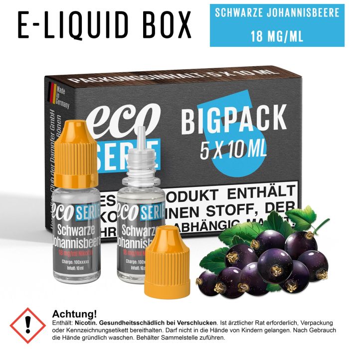 ECO-Liquid - Schwarze Johannisbeere - (5x10ml - 18 mg/ml)