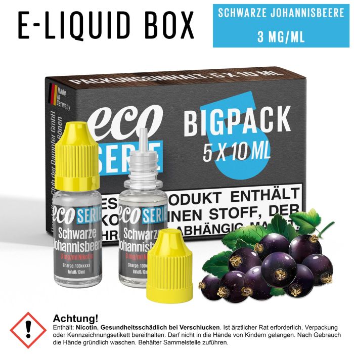 ECO-Liquid - Schwarze Johannisbeere - (5x10ml -  3 mg/ml)