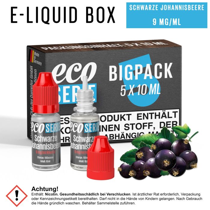 ECO-Liquid - Schwarze Johannisbeere - (5x10ml -  9 mg/ml)