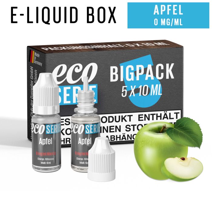 ECO-Liquids Apfel (5x10 ml - 0 mg/ml Nikotin)