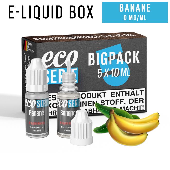 ECO-Liquids Banane (5x10 ml - 0 mg/ml Nikotin)