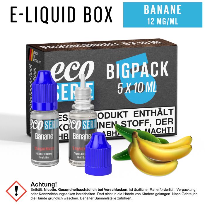 ECO-Liquids Banane (5x10 ml - 12 mg/ml Nikotin)
