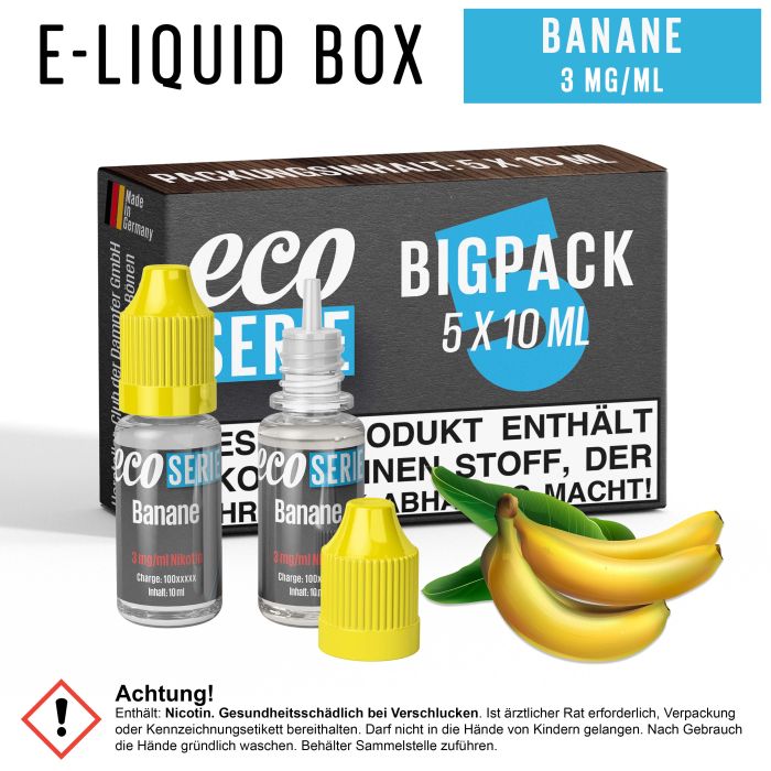ECO-Liquids Banane (5x10 ml - 3 mg/ml Nikotin)