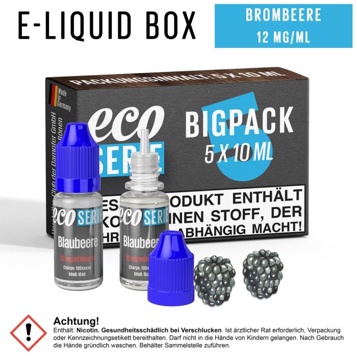 ECO-Liquids Brombeere (5x10 ml - 12 mg/ml Nikotin)