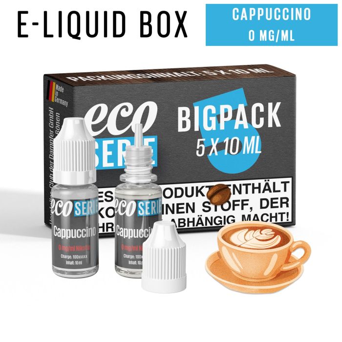 ECO-Liquids Cappuccino (5x10 ml - 0 mg/ml Nikotin)