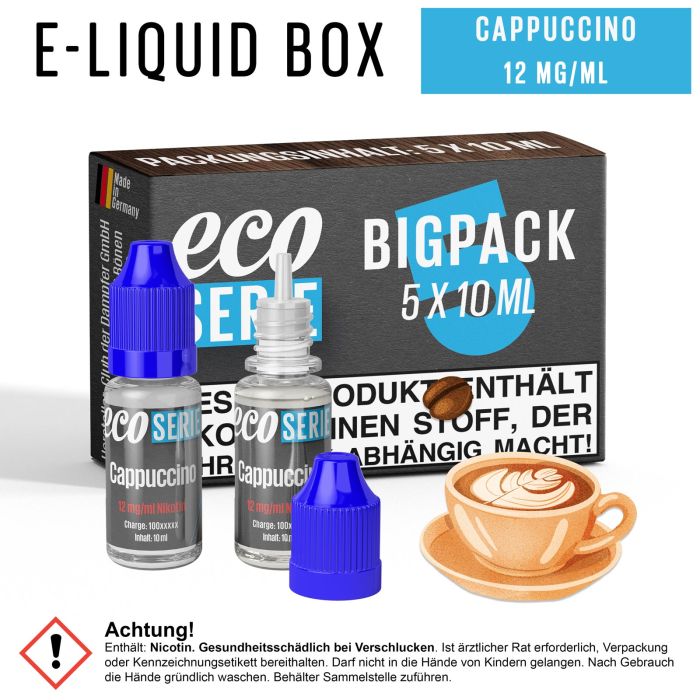 ECO-Liquids Cappuccino (5x10 ml - 12 mg/ml Nikotin)