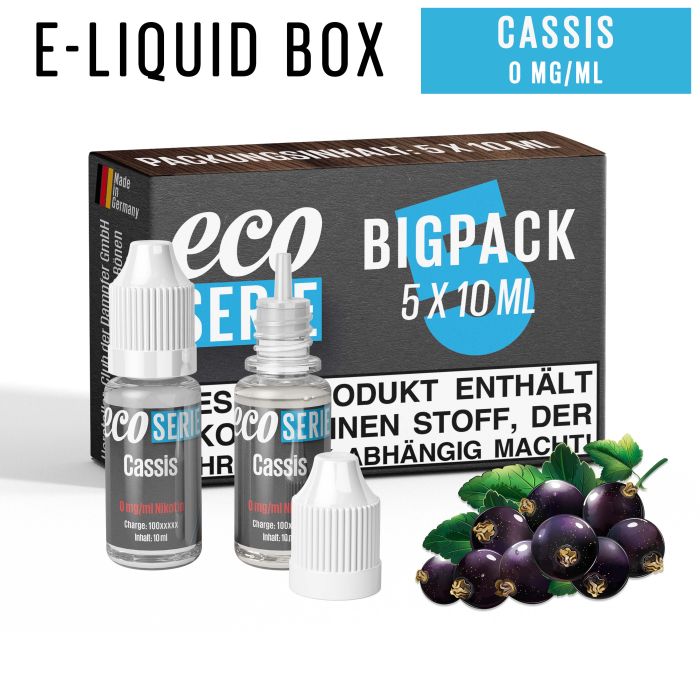 ECO-Liquids Cassis (5x10 ml - 0 mg/ml Nikotin)