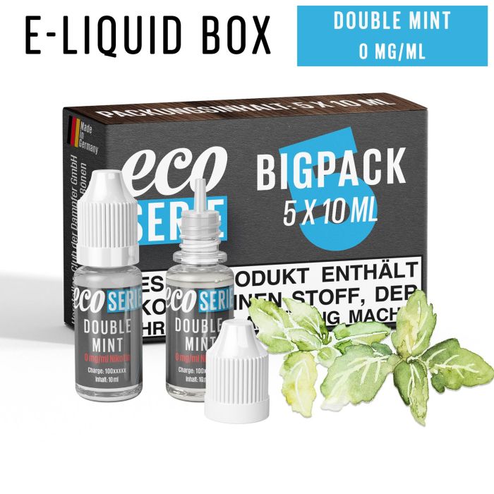 ECO-Liquids Double Mint (5x10 ml - 0 mg/ml Nikotin)