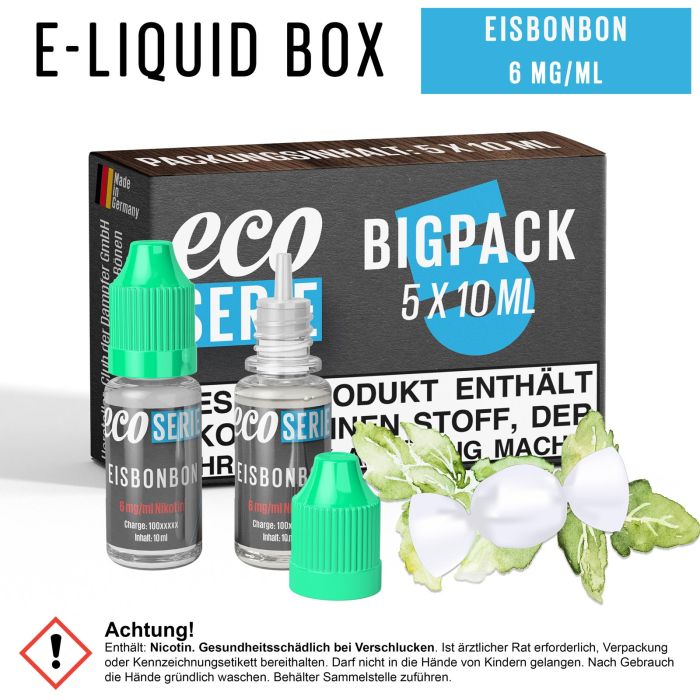 ECO-Liquids Eisbonbon (5x10 ml - 6 mg/ml Nikotin)