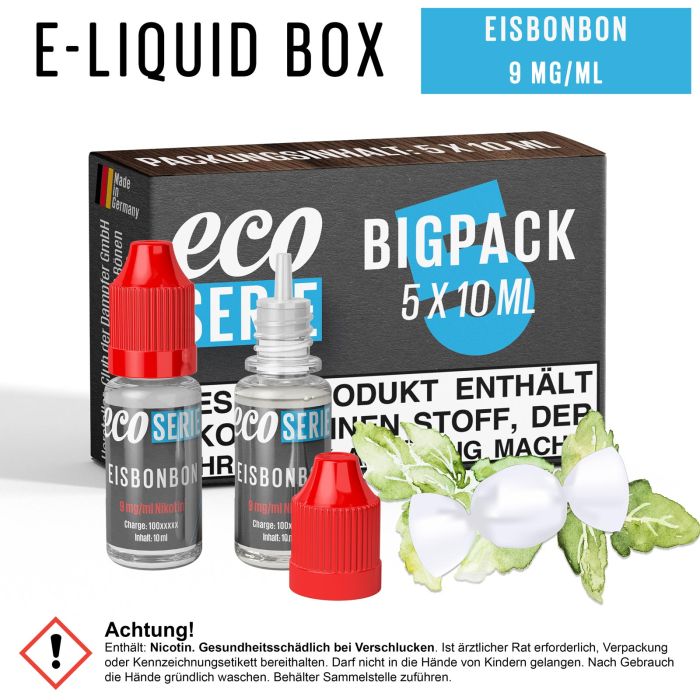 ECO-Liquids Eisbonbon (5x10 ml - 9 mg/ml Nikotin)