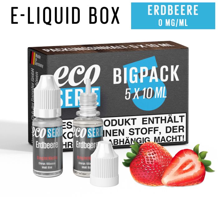 ECO-Liquids Erdbeere (5x10 ml - 0 mg/ml Nikotin)