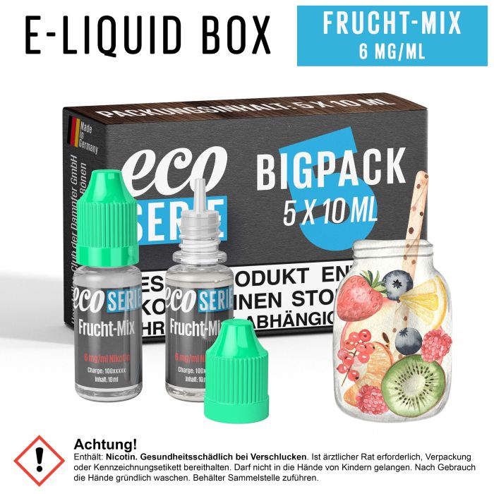 ECO-Liquids Frucht Mix (5x10 ml - 6 mg/ml Nikotin)