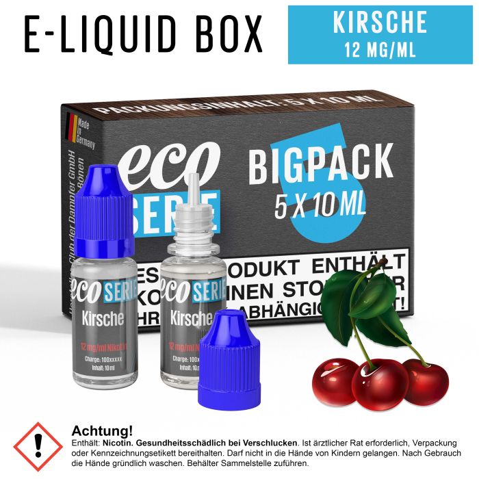 ECO-Liquids Kirsche (5x10 ml - 12 mg/ml Nikotin)