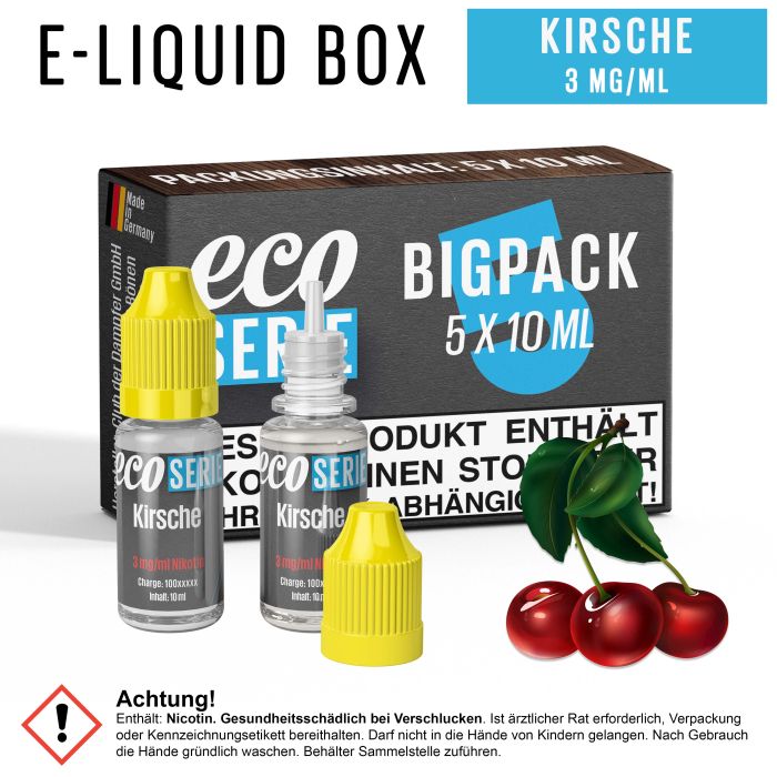 ECO-Liquids Kirsche (5x10 ml - 3 mg/ml Nikotin)