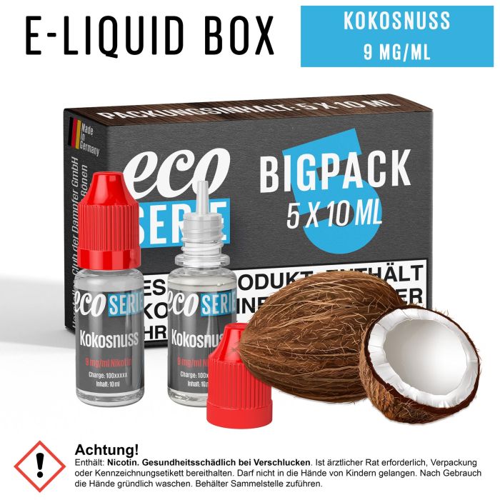 ECO-Liquids Kokosnuss (5x10 ml - 9 mg/ml Nikotin)