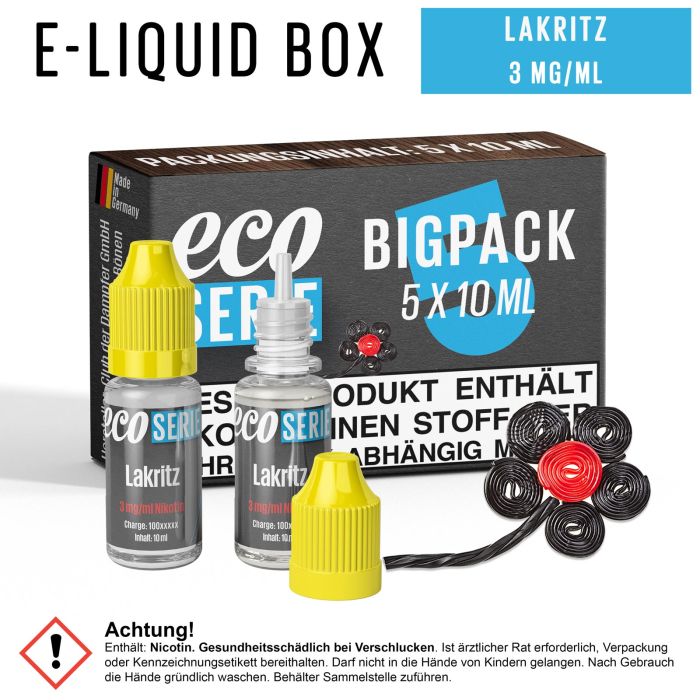 ECO-Liquids Lakritz (5x10 ml - 3 mg/ml Nikotin)