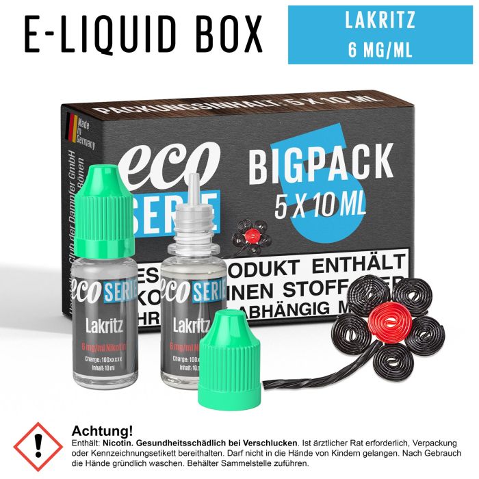 ECO-Liquids Lakritz (5x10 ml - 6 mg/ml Nikotin)