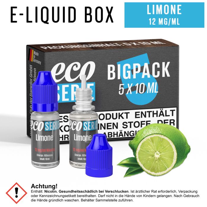 ECO-Liquids Limone (5x10 ml - 12 mg/ml Nikotin)