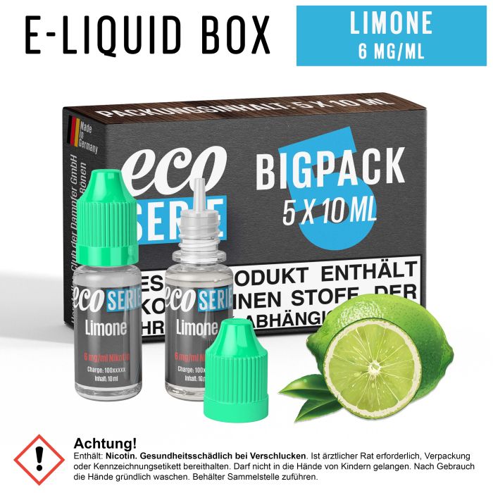 ECO-Liquids Limone (5x10 ml - 6 mg/ml Nikotin)