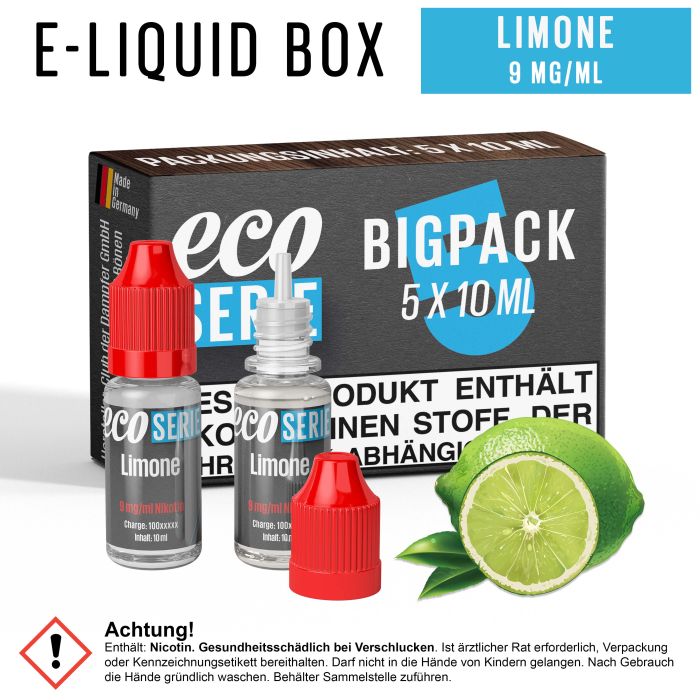 ECO-Liquids Limone (5x10 ml - 9 mg/ml Nikotin)