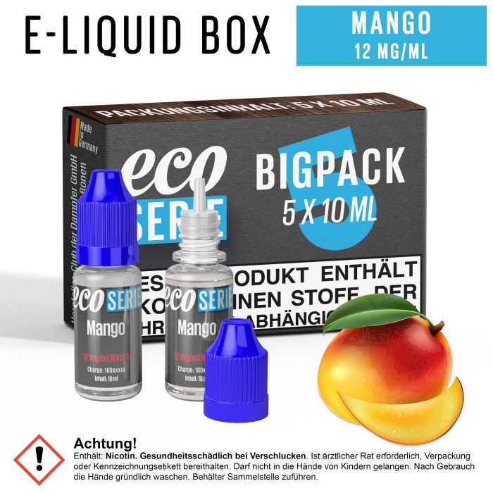 ECO-Liquids Mango (5x10 ml - 12 mg/ml Nikotin)