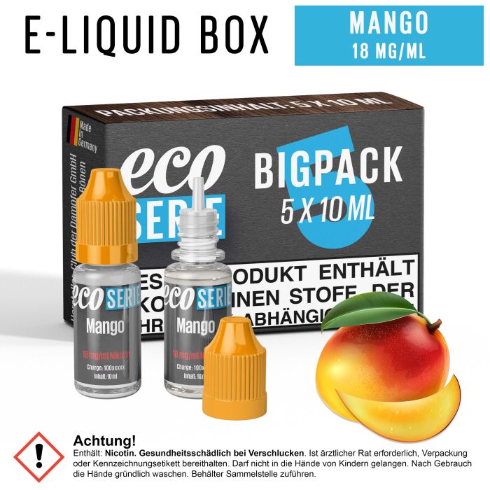 ECO-Liquids Mango (5x10 ml - 18 mg/ml Nikotin)