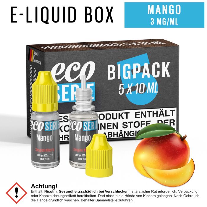 ECO-Liquids Mango (5x10 ml - 3 mg/ml Nikotin)