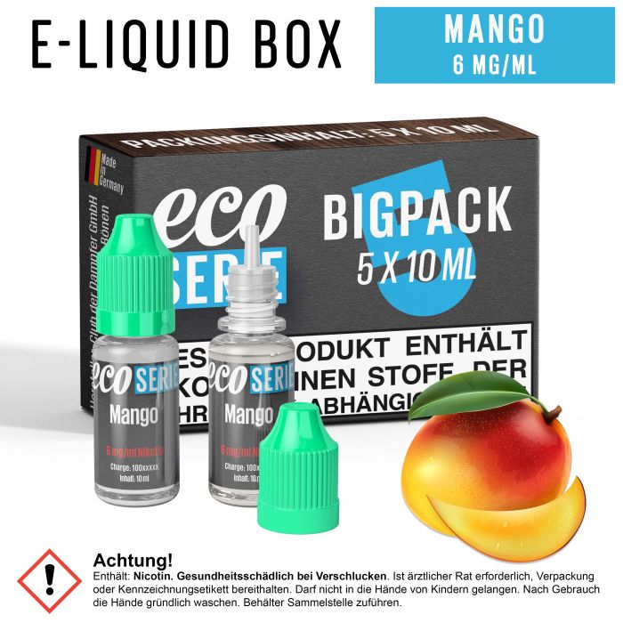 ECO-Liquids Mango (5x10 ml - 6 mg/ml Nikotin)