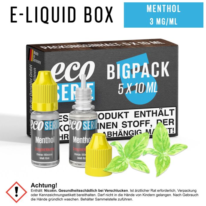ECO-Liquids Menthol (5x10 ml - 3 mg/ml Nikotin)