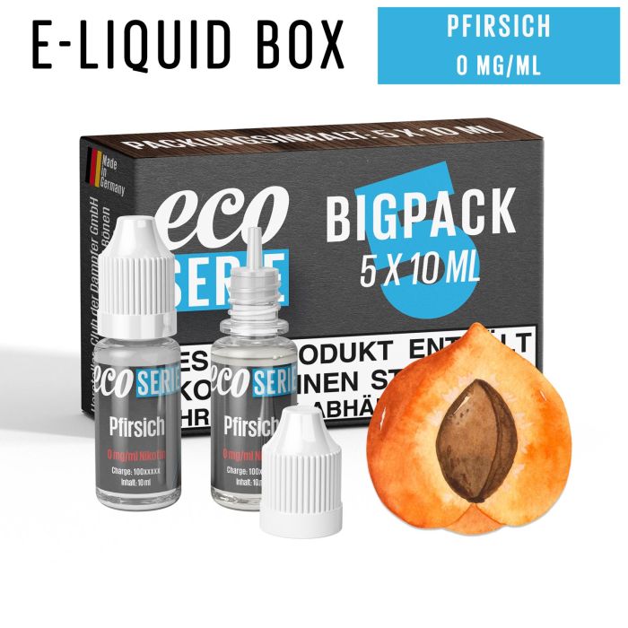 ECO-Liquids Pfirsich (5x10 ml - 0 mg/ml Nikotin)