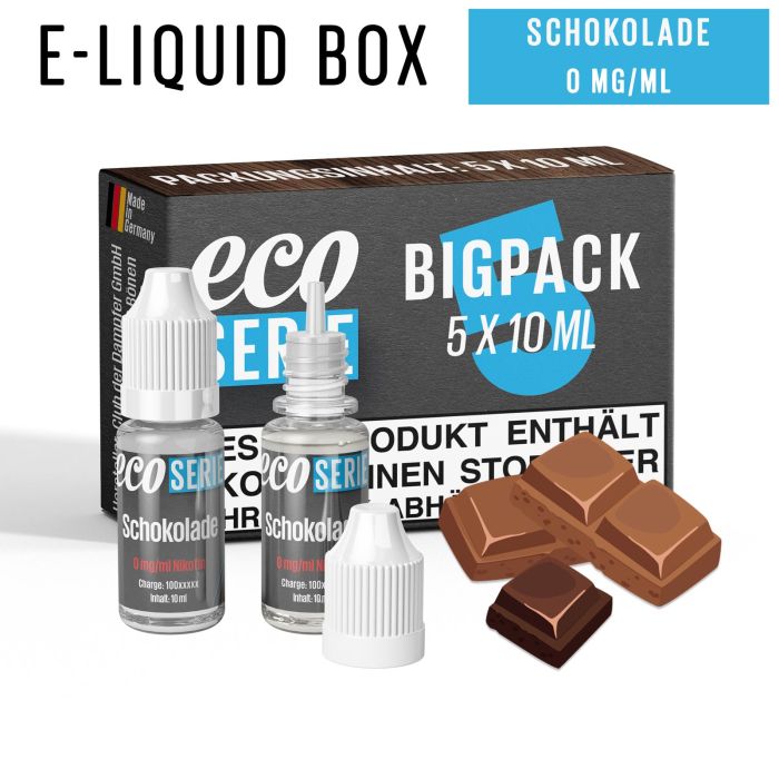ECO-Liquids Schokolade (5x10 ml - 0 mg/ml Nikotin)